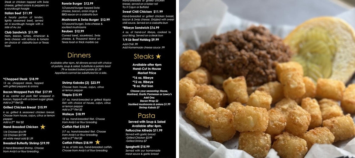 Jo's Place Menu