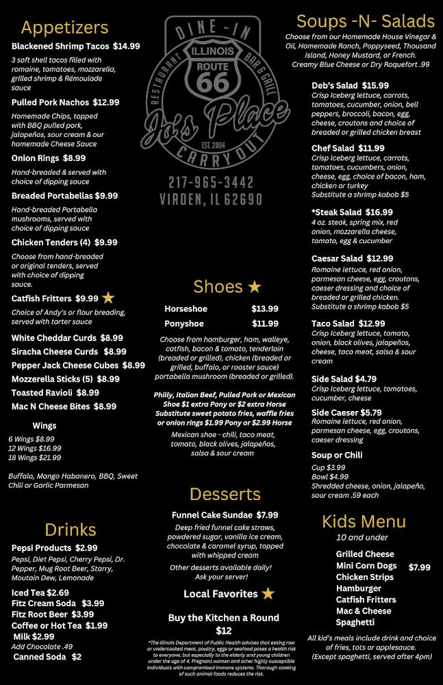 Jo's Place Menu image 2